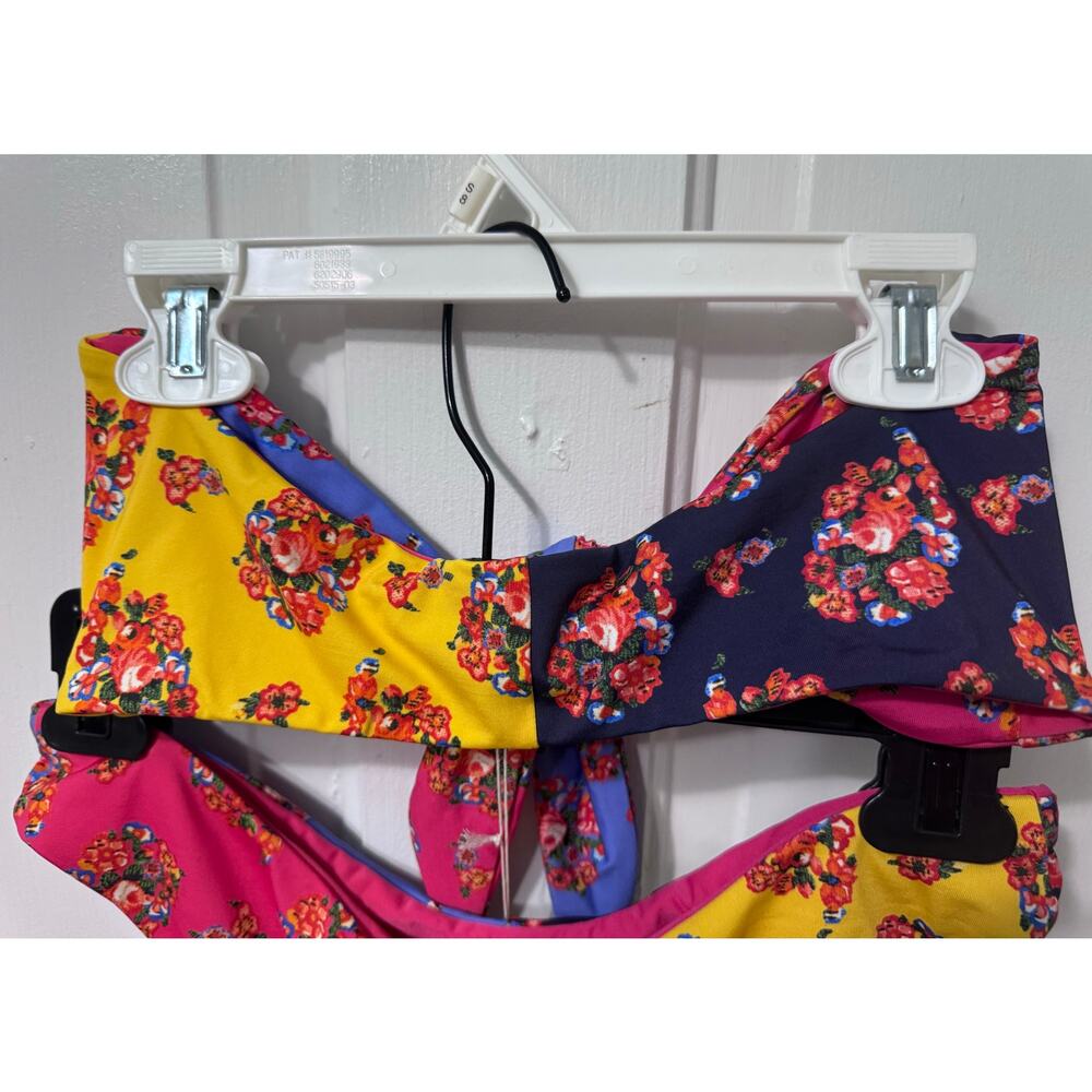 NWT Mara Hoffman Colorblock Floral Two Piece Bikini Swimsuit Set Size M - Picture 5 of 10